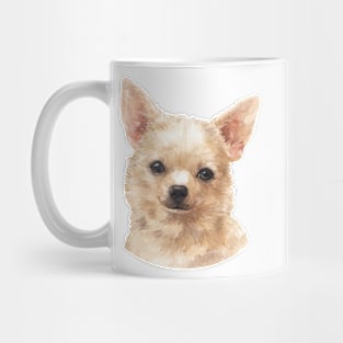 Yellow Chihuahua Watercolor Art Mug